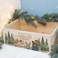 Aquarell-Adventskiste "Waldtiere", Adventskalender zum Befüllen