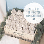 Aquarell-Adventskiste für Paare "Stadt", Pärchen-Adventskalender zum Befüllen