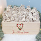 Aquarell-Adventskiste für Paare "Zuckerstangenherz", Pärchen-Adventskalender zum Befüllen