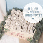 Aquarell-Adventskiste für Paare "Zweige in den Ecken", Pärchen-Adventskalender zum Befüllen