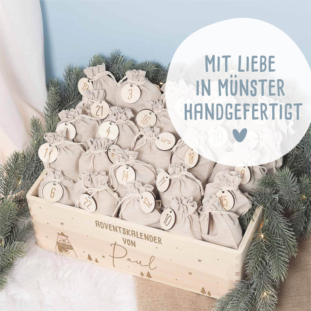 Adventskiste "Bär", Adventskalender zum Befüllen