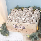 Adventskiste "Weihnachtskranz mit 3D-Name", Adventskalender zum Befüllen