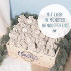 Adventskiste "Weihnachtskranz mit 3D-Name", Adventskalender zum Befüllen