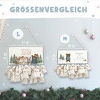 Aquarell Adventskalender für Paare "Zweige in den Ecken"
