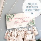 Aquarell Adventskalender für Paare "Zweige in den Ecken"