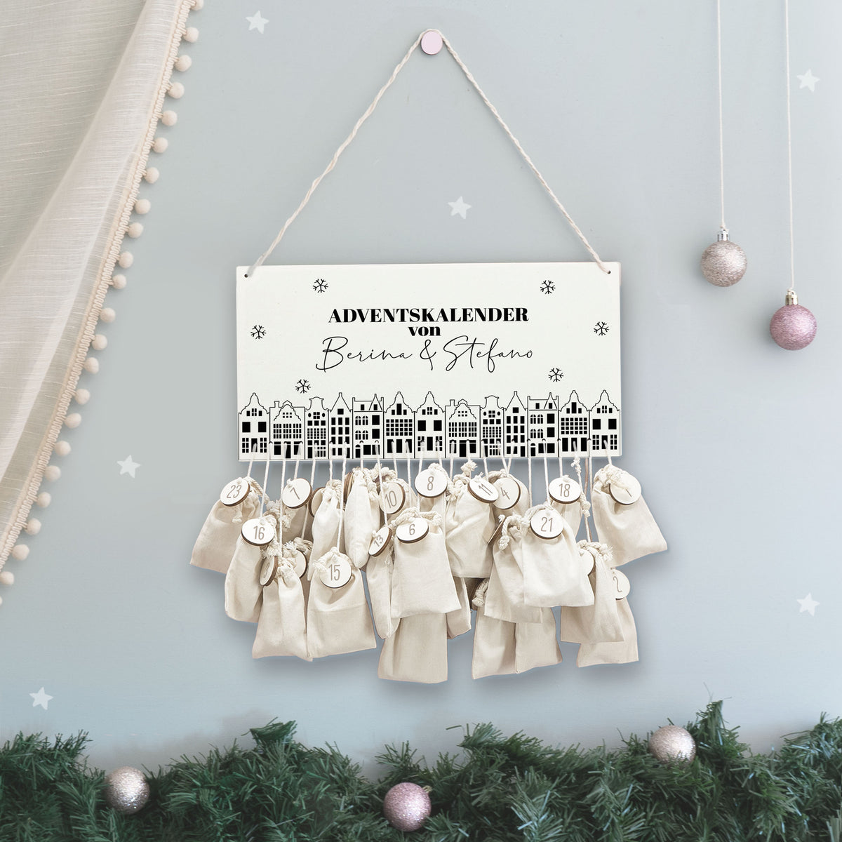Aquarell Adventskalender für Paare "Stadt"