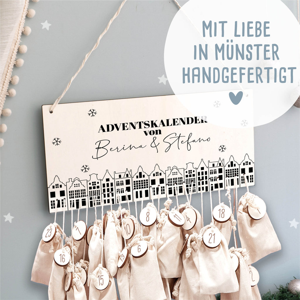 Aquarell Adventskalender für Paare "Stadt"
