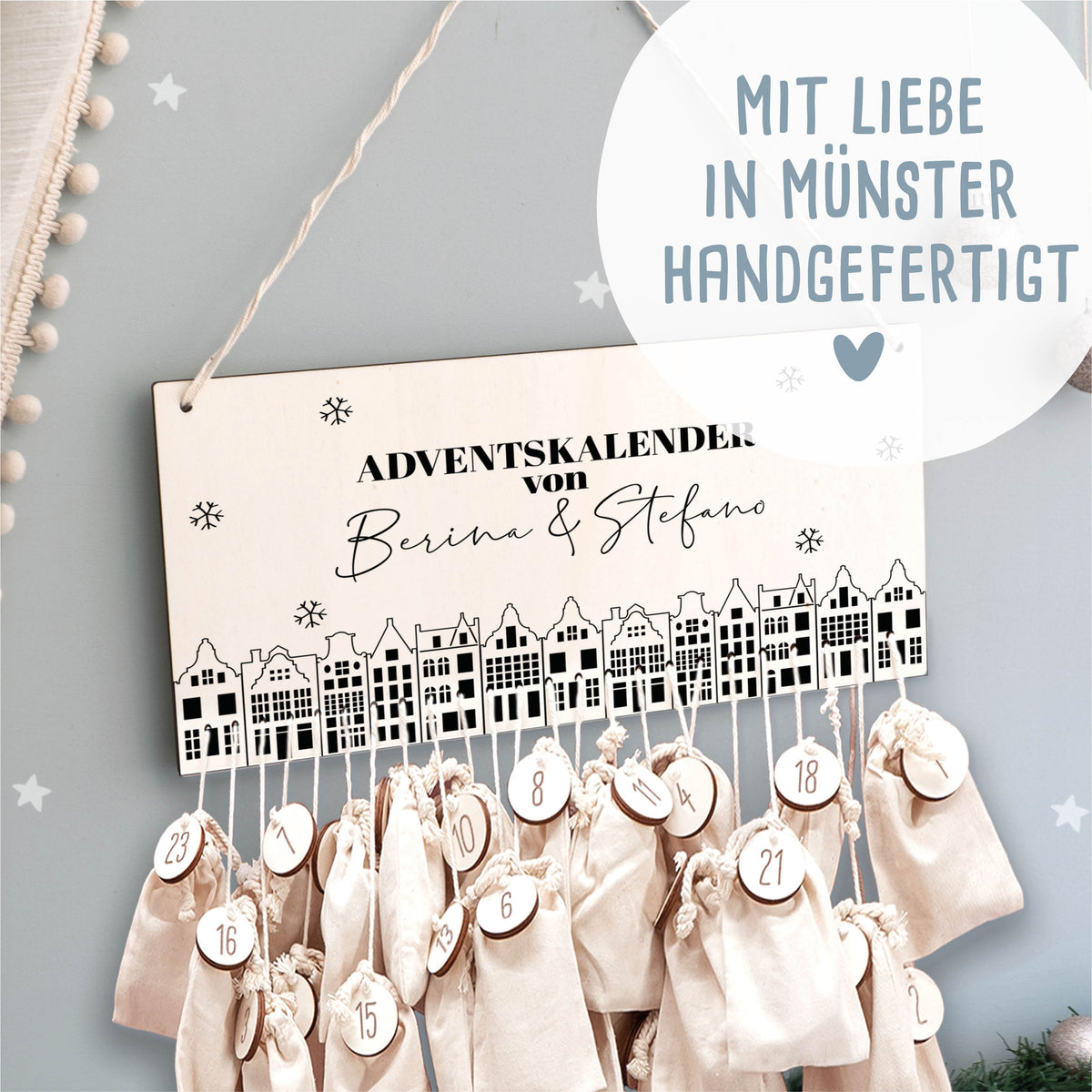Aquarell Adventskalender für Paare "Stadt"