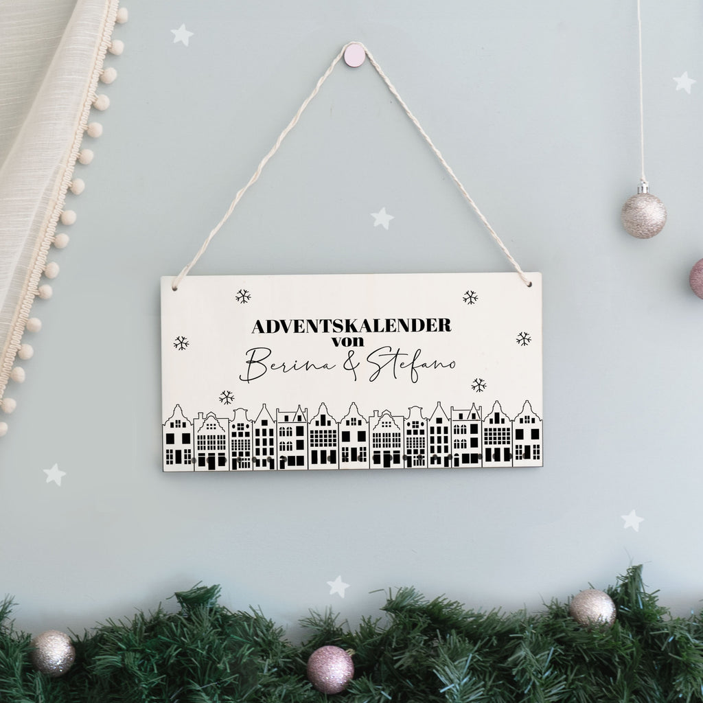 Aquarell Adventskalender für Paare "Stadt"