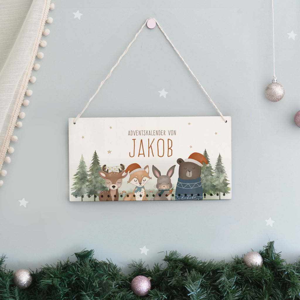 Aquarell Adventskalender "Waldtiere" für Kinder