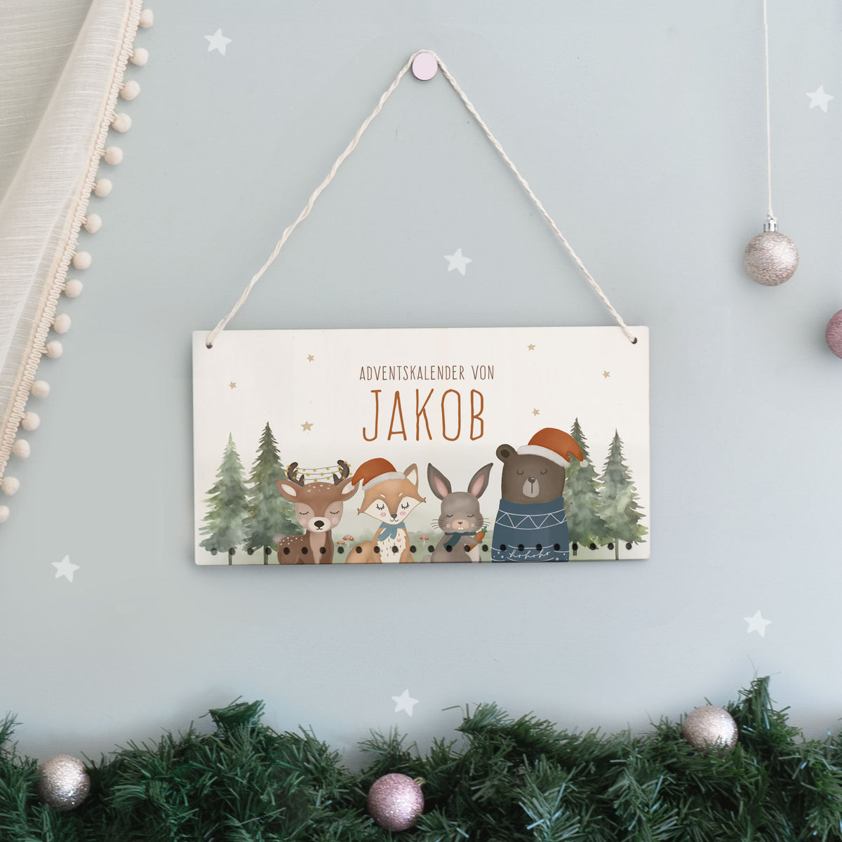Aquarell Adventskalender "Waldtiere" für Kinder