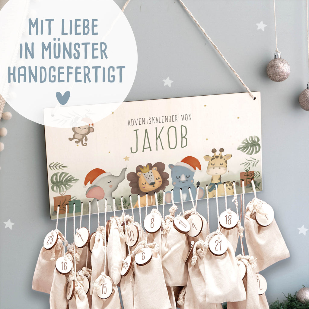 Aquarell Adventskalender "Safari" für Kinder