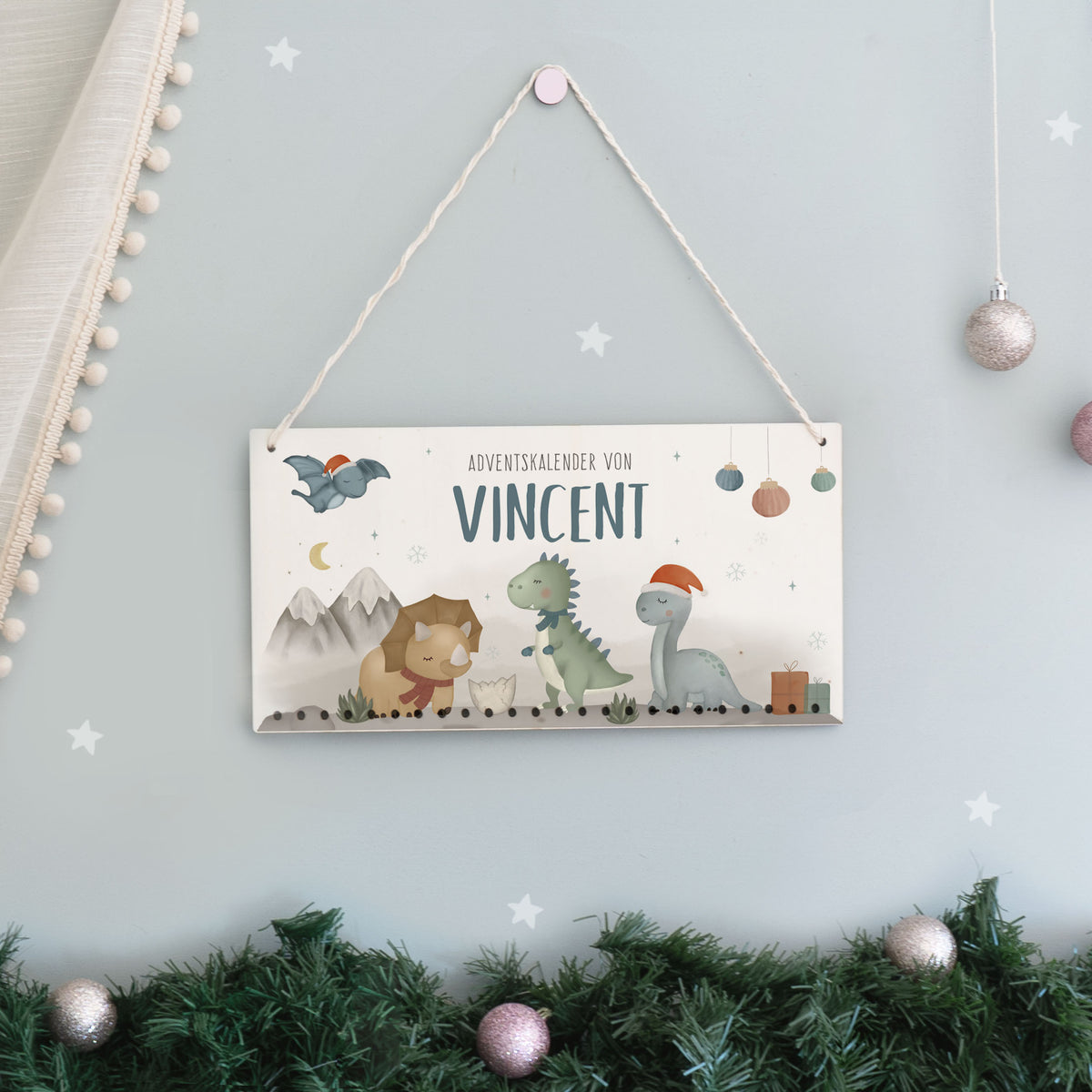 Aquarell Adventskalender "Dinowelt" für Kinder