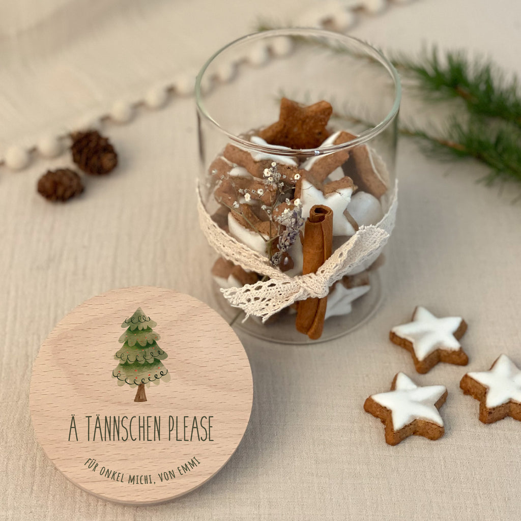 Personalisiertes Vorratsglas Aquarell "Tannenbaum - Ä Tännschen Please"