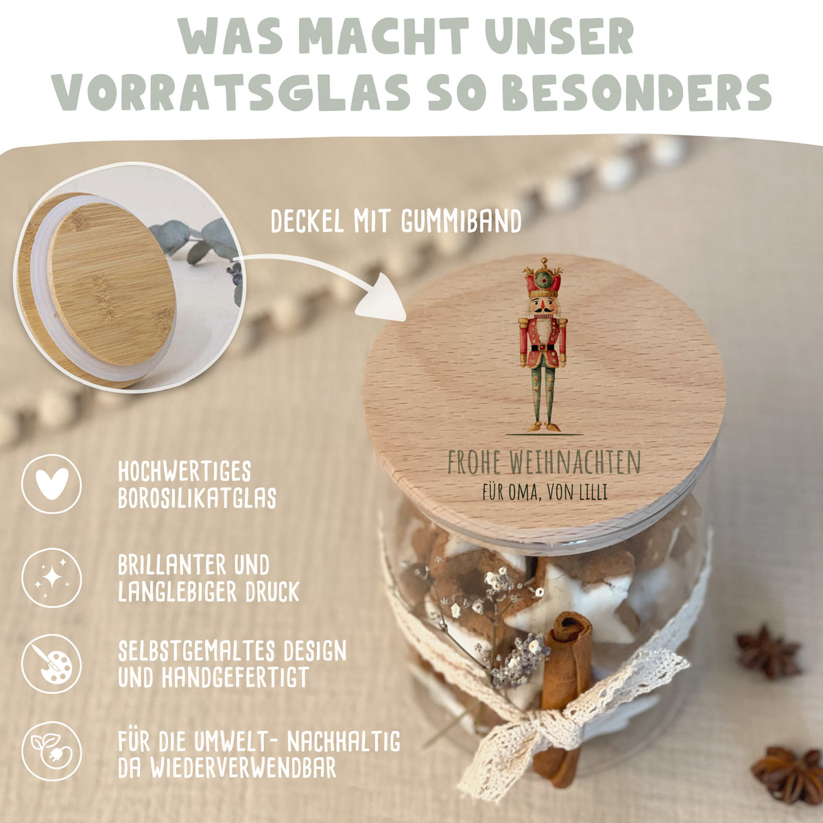 Personalisiertes Vorratsglas Aquarell "Blumenstrauß - ein kleines Dankeschön"