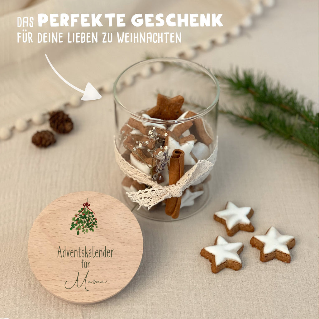 Personalisiertes Vorratsglas Aquarell "Mistelzweig"