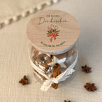 Personalisiertes Vorratsglas Aquarell "Weihnachtsstrauß - ein kleines Dankeschön"