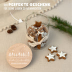Personalisiertes Vorratsglas Weißdruck "Wald - Frohe Weihnachten"