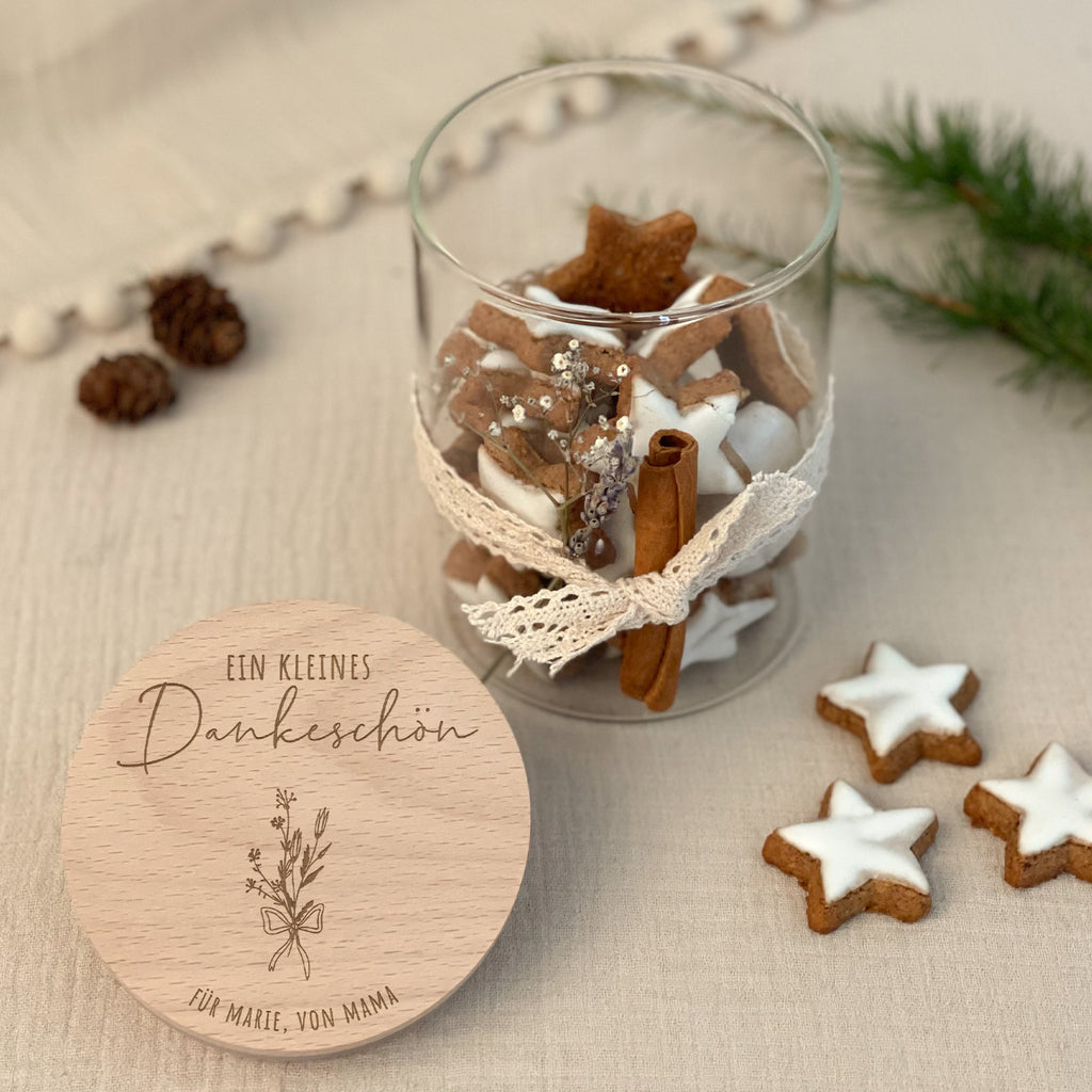 Personalisiertes Vorratsglas Gravur "Blumenstrauss"