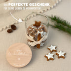 Personalisiertes Vorratsglas Weißdruck "Weihnachtsbäckerei"