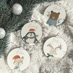 Personalisierte Weihnachtskugel Aquarell 3er Set "Waldtiere"