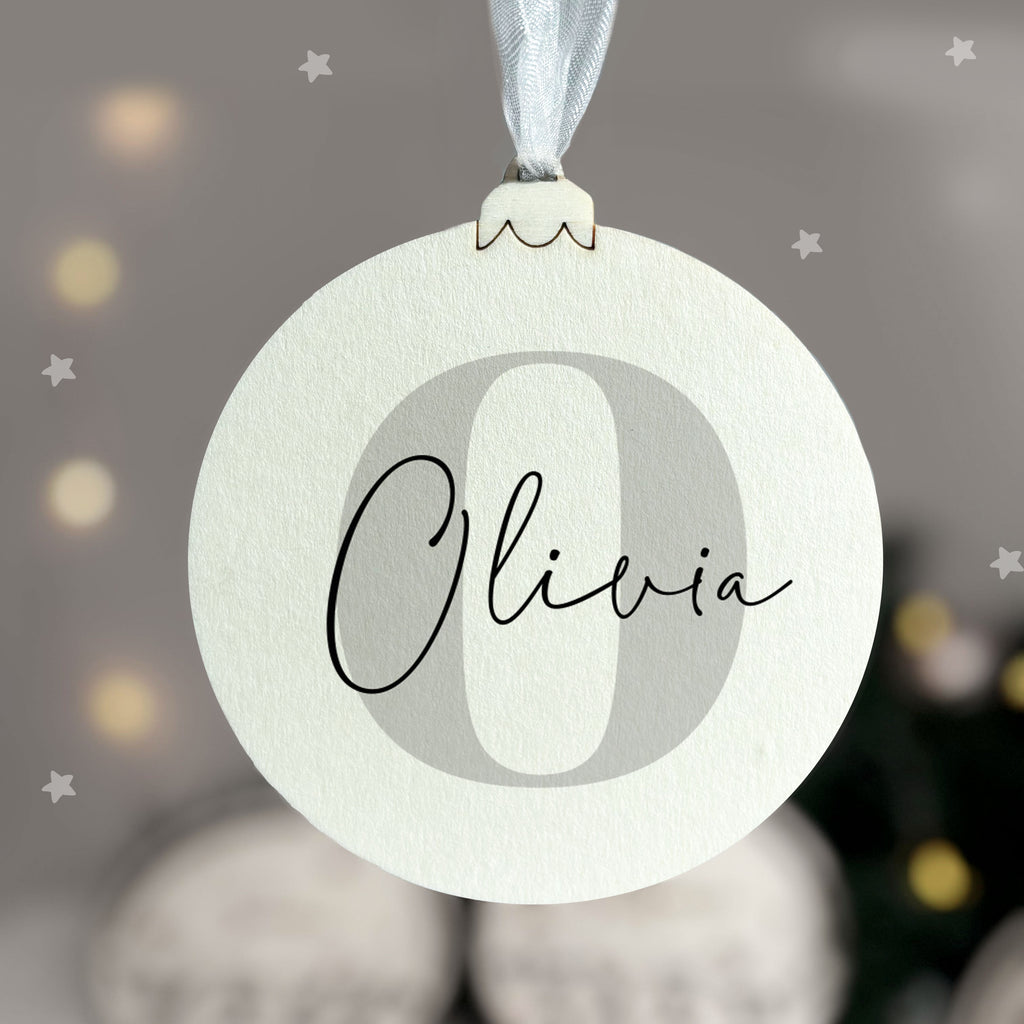 Personalisierte Weihnachtskugel Aquarell "Anfangsbuchstabe"