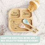 Personalisierter Babyteller "Fußball"