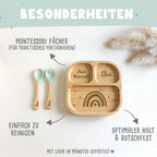 Babyteller „Regenbogen“ personalisiert Gravur