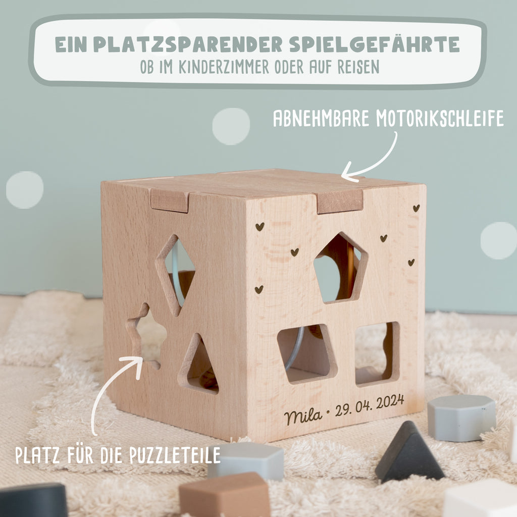 Personalisierter Motorikwürfel "Clean"