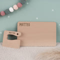Personalisiertes Set aus Frühstücksbrettchen & Montessori-Kindermesser "Clean"