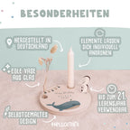 Personalisierter Geburtstagsteller Wal mit Kerzenhalter, Vase & Jahreszahlen