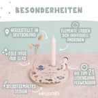 Personalisierter Geburtstagsteller Unterwasserwelt mit Kerzenhalter, Vase & Jahreszahlen