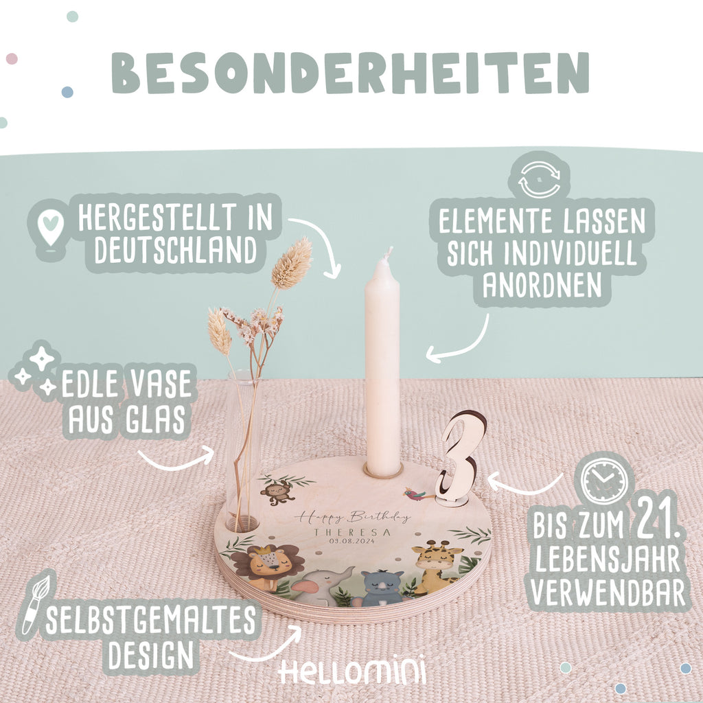 Geburtstagsteller „Safari“ personalisiert Druck