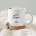 Personalisierte Tasse mit Korkboden und Deckel "Muttertag"