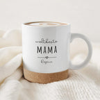 Personalisierte Tasse mit Korkboden und Deckel "Muttertag"
