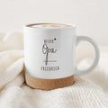 Personalisierte Tasse mit Korkboden und Deckel "Opa"