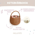 Osterkörbchen Aquarell mit Wunsch-Anhänger
