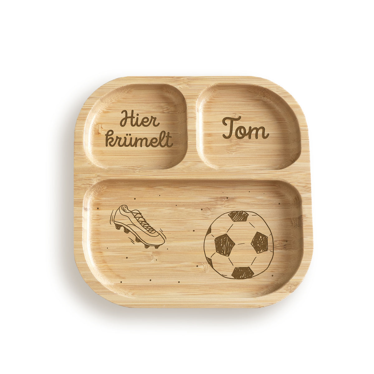 Personalisierter Babyteller "Fußball"