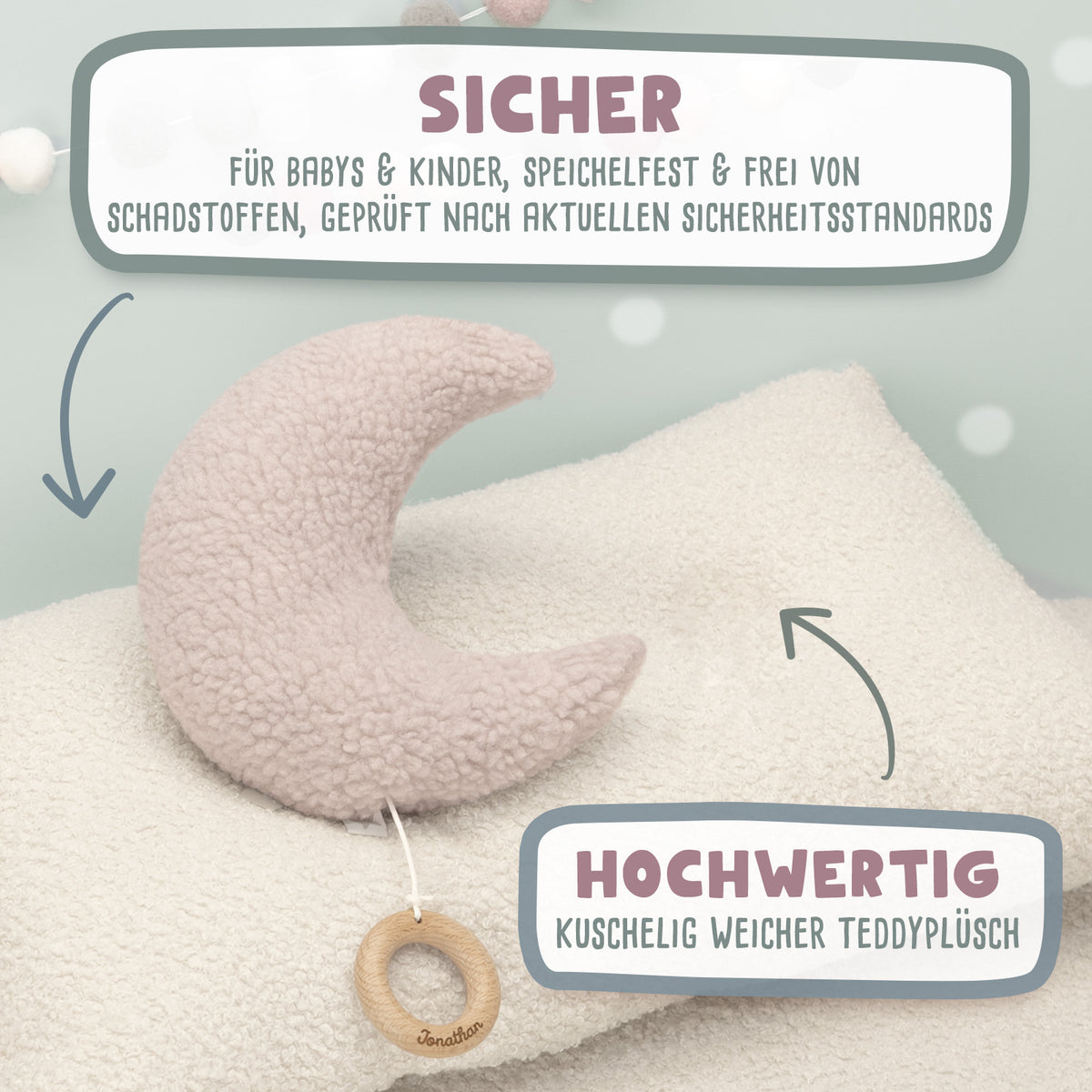 Jollein Spieluhr „Plüschmond“ Gravur