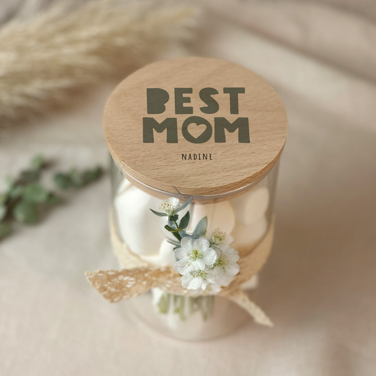 Personalisiertes Vorratsglas "Best Mom" Muttertagsgeschenk