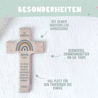 Personalisiertes Kreuz zur Konfirmation Aquarell "Taube"