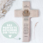 Personalisiertes Kreuz zur Konfirmation Aquarell "Arche Noah"
