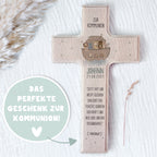 Personalisiertes Kreuz zur Kommunion Aquarell "Arche Noah"