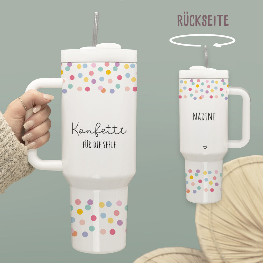 Personalisierter XXL-Thermobecher 1,2l mit Henkel "Allover"