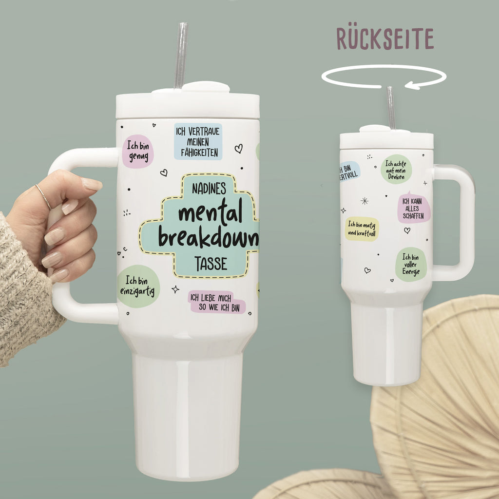 Personalisierter XXL-Thermobecher 1,2l mit Henkel "Allover"