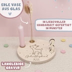 Geburtstagsteller „Reh“ personalisiert Gravur