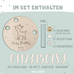 Geburtstagsteller „Reh“ personalisiert Gravur