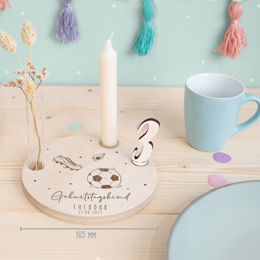 Geburtstagsteller „Fußball“ personalisiert Gravur