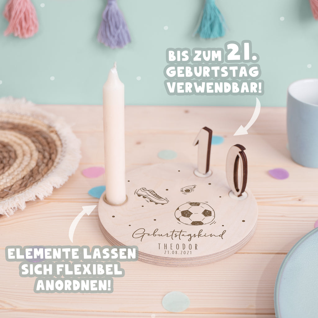 Geburtstagsteller „Fußball“ personalisiert Gravur