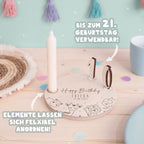 Geburtstagsteller „Safari“ personalisiert Gravur